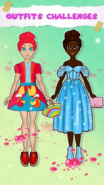 Paper Doll Dress up Games [МОД Бесконечные монеты] APK Android Screenshot 3