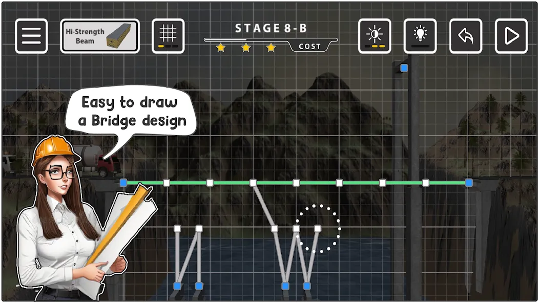 Bridgezz: Bridge Construction (Бриджзз) [МОД Mega Pack] APK Android Screenshot 3