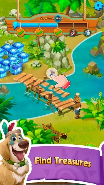Island Adventure Jungle  Blast (Марбл Пазл) [МОД Unlocked] APK Android Screenshot 3