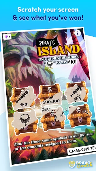 Bravoscratch, scratch games! [МОД Много денег] APK Android Screenshot 2