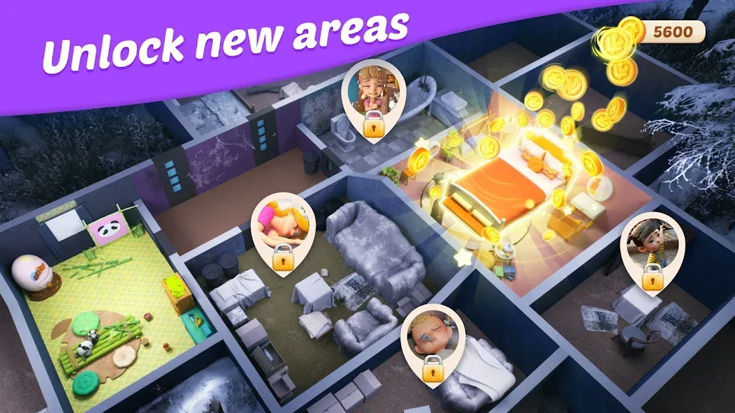 Matchington Mansion (Матчингтон Меншн) [МОД Бесконечные монеты] APK Android Screenshot 1