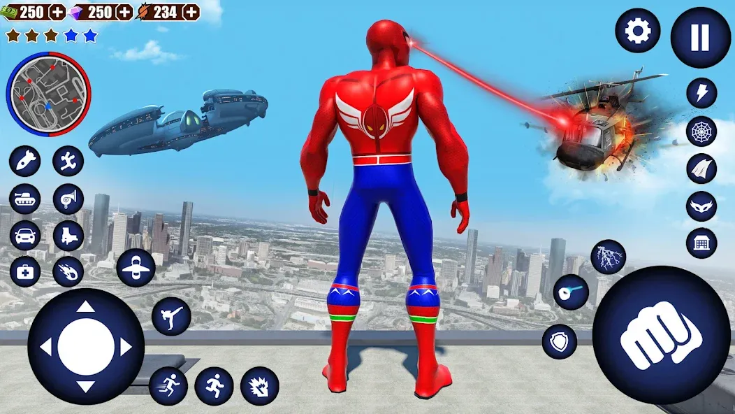 Flying Superhero Robot Games (Флайинг Супергерой Робот Игры) [МОД Premium] APK Android Screenshot 3