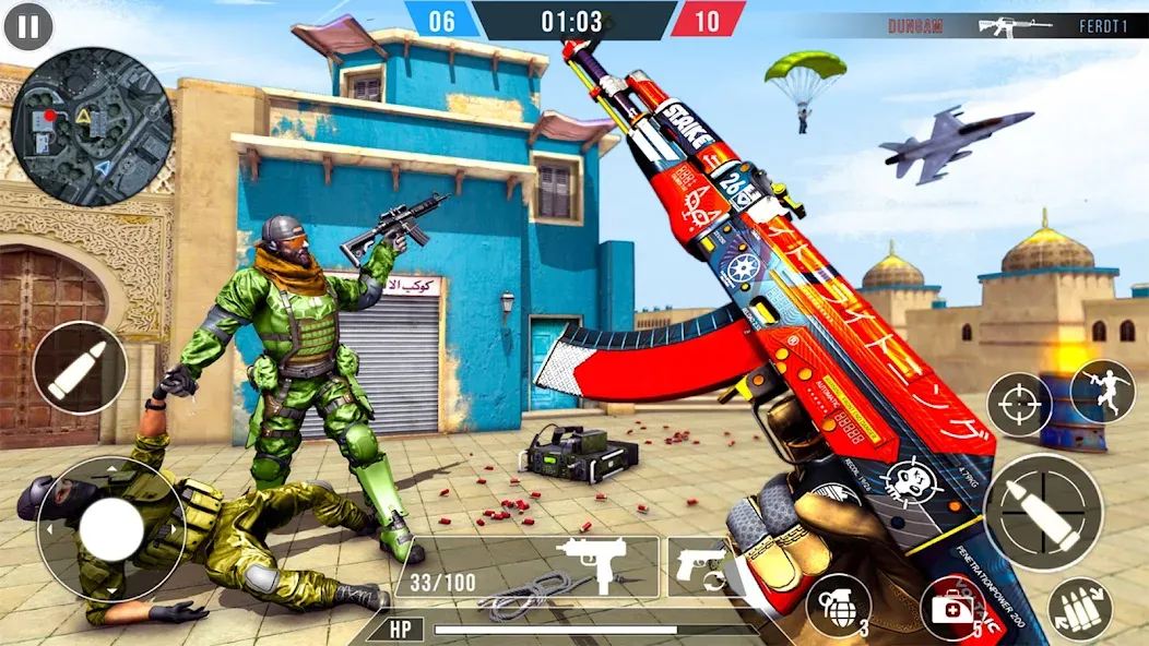 FPS Commando Terrorist Strike (ФПС Коммандос Террористический Удар) [МОД Premium] APK Android Screenshot 3