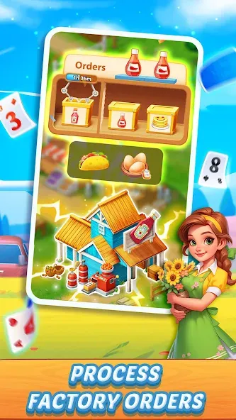 Solitaire Farm Adventure (Солитер) [МОД Все открыто] APK Android Screenshot 3