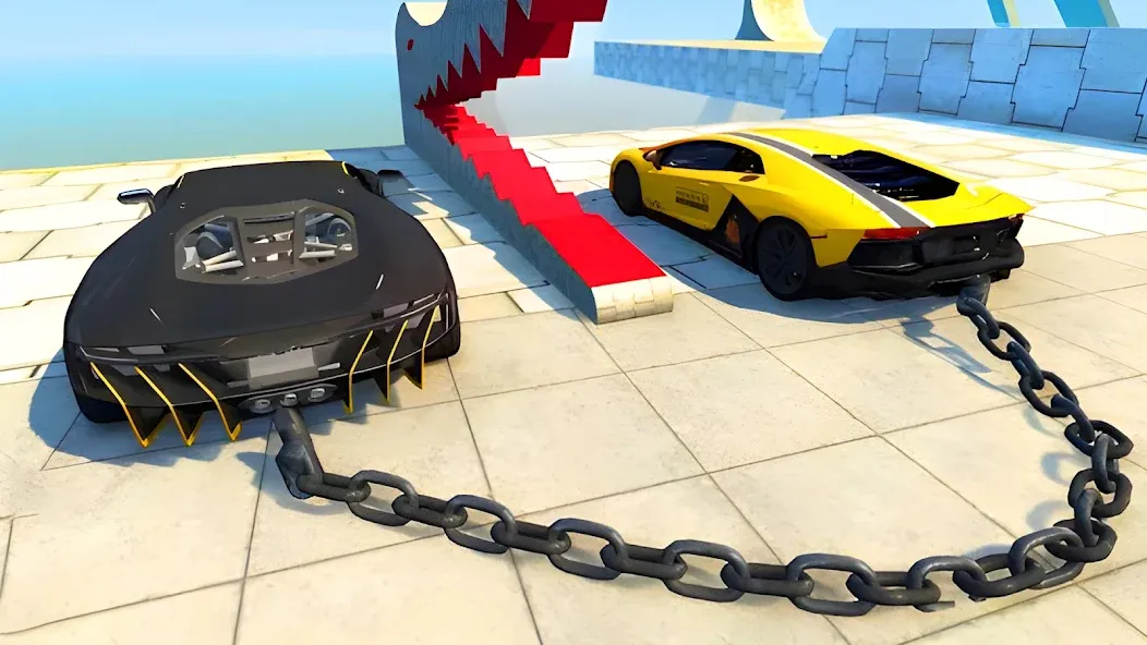 Stunt Car Crash (Стант Кар Краш) [МОД Бесконечные монеты] APK Android Screenshot 2
