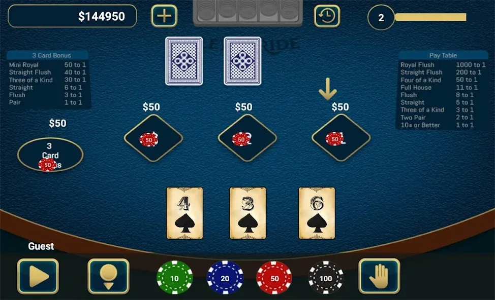Let It Ride Poker [МОД Бесконечные монеты] APK Android Screenshot 1