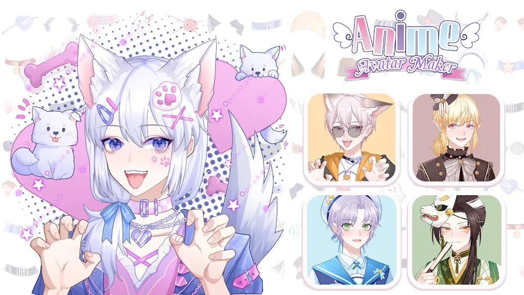 Anime Avatar Maker Creator (Аниме Аватар Мейкер Креейтор) [МОД Меню] APK Android Screenshot 1