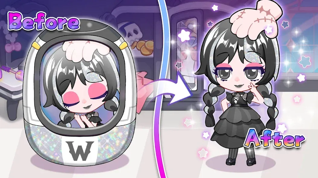 Chibi Doll: My School (Чиби Долл) [МОД Mega Pack] APK Android Screenshot 1