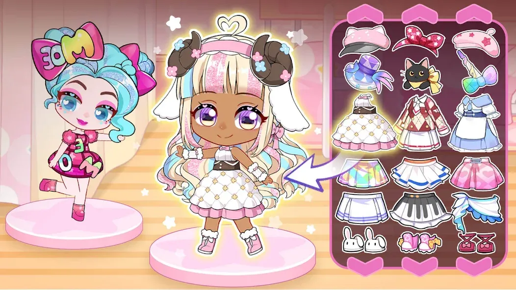 Chibi Doll: My School (Чиби Долл) [МОД Mega Pack] APK Android Screenshot 2