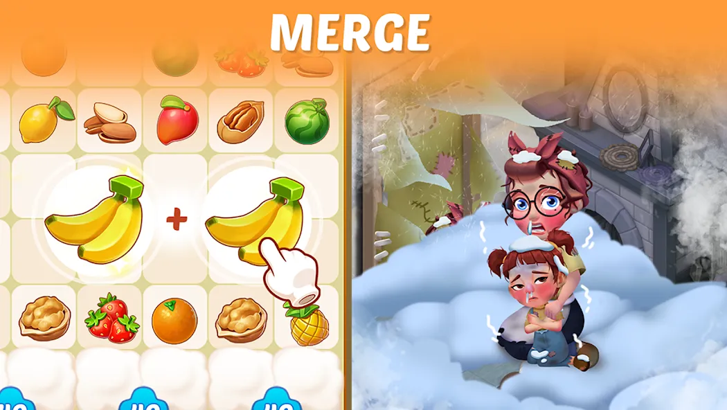 Merge Cooking:Theme Restaurant [МОД Premium] APK Android Screenshot 2