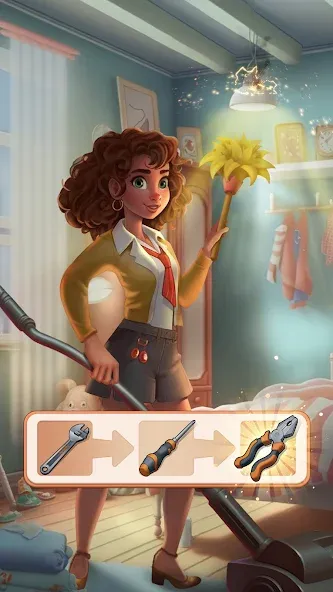 Grand Inn Story (Мердж Лав) [МОД Много денег] APK Android Screenshot 1