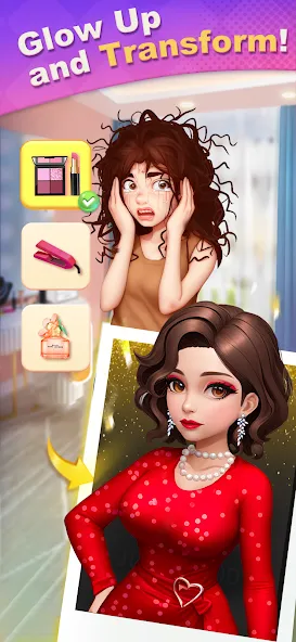 Merge Lover: Story & Makeover (Мердж Ловер) [МОД Все открыто] APK Android Screenshot 2