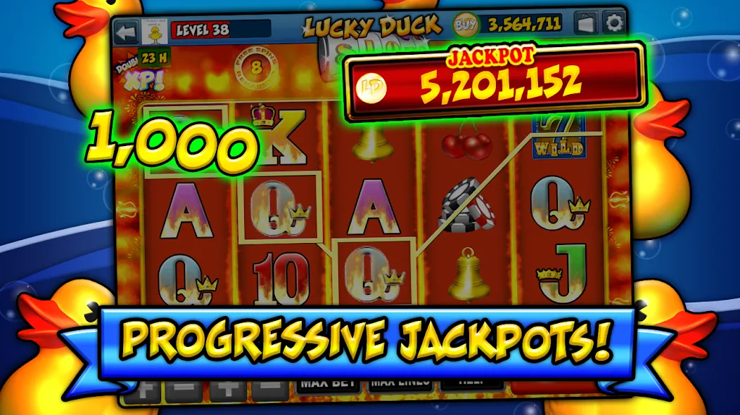 Lucky Duck Slots (Лаки Дак Слотс) [МОД Бесконечные монеты] APK Android Screenshot 4
