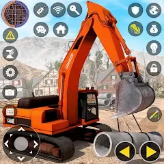 Construction Excavator Game 3D [МОД Бесконечные монеты] APK Android