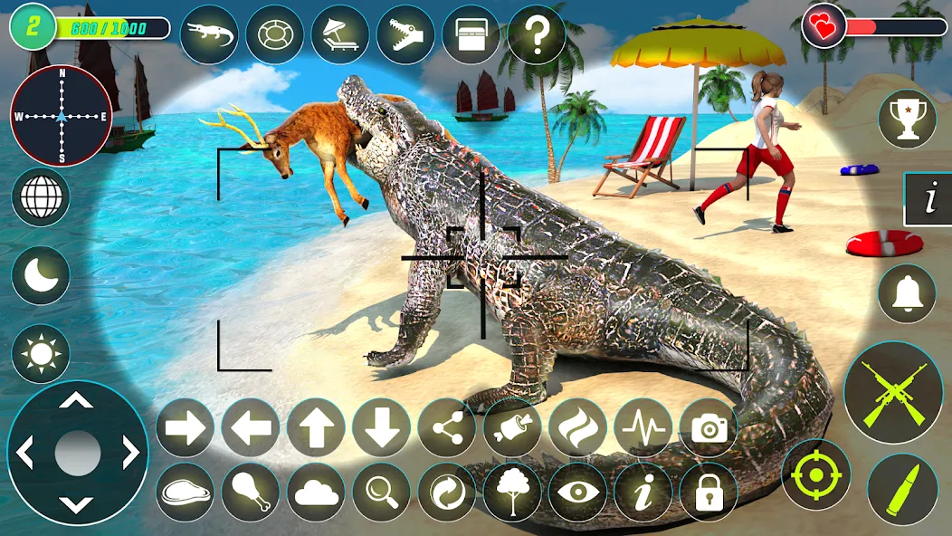Crocodile Hunting Animal Games (Крокодил Охота Игры с животными) [МОД Много денег] APK Android Screenshot 1