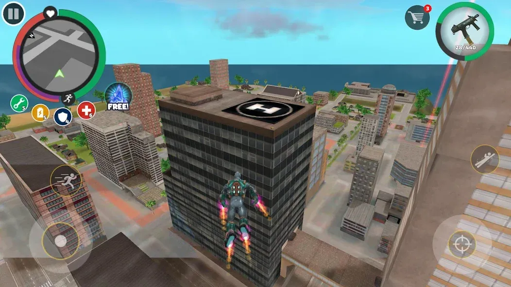 Rope Hero: Vice Town (Роуп Хиро) [МОД Все открыто] APK Android Screenshot 4