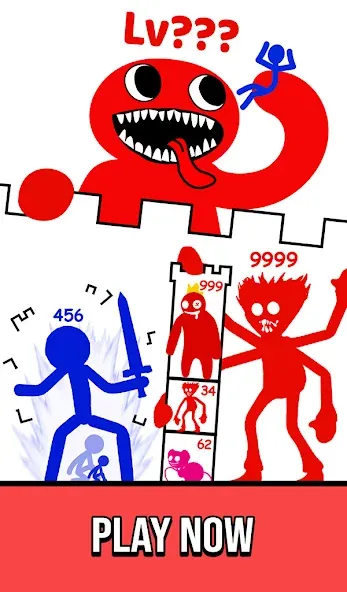 Stick Hero: Mighty Tower Wars (Стик Хиро) [МОД Все открыто] APK Android Screenshot 1