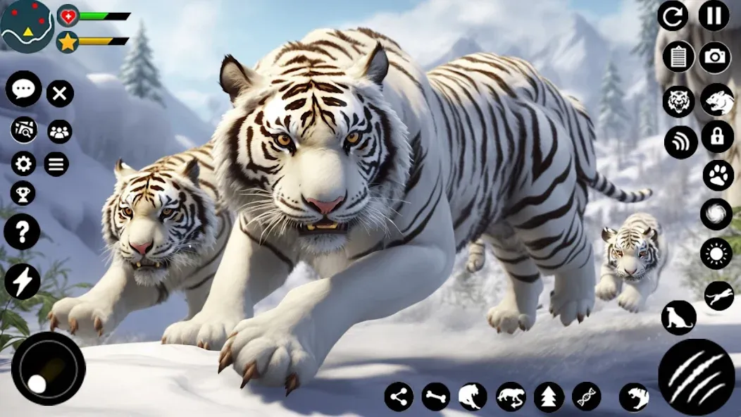 Arctic White Tiger Family Sim [МОД Premium] APK Android Screenshot 1