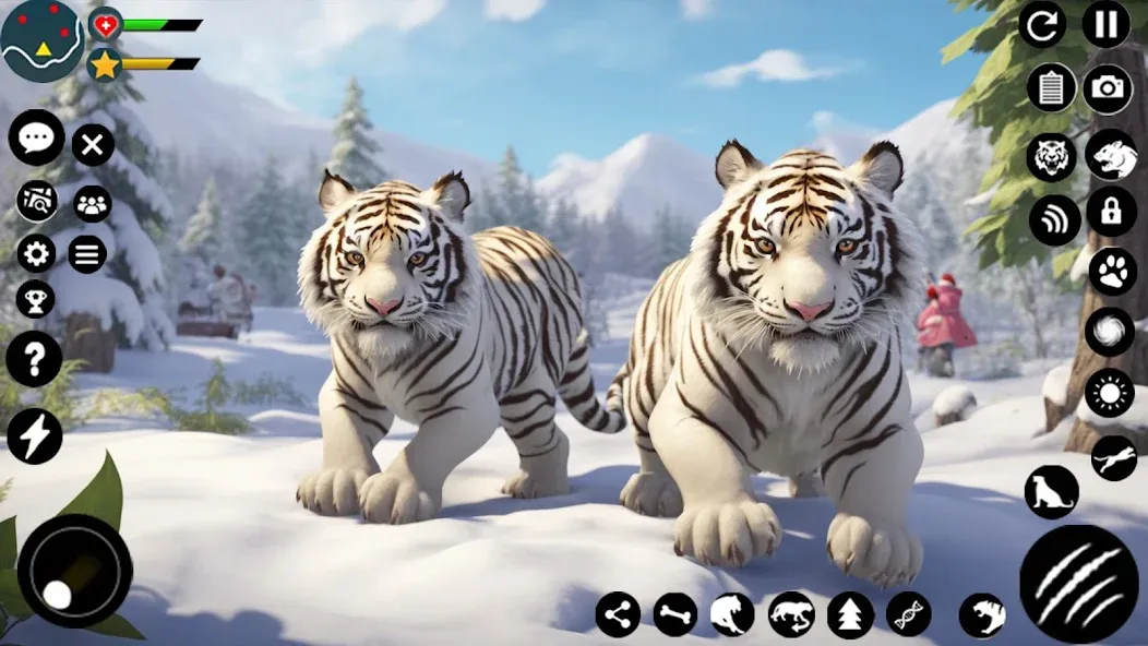 Arctic White Tiger Family Sim [МОД Premium] APK Android Screenshot 2