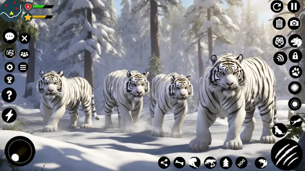 Arctic White Tiger Family Sim [МОД Premium] APK Android Screenshot 4