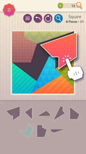 Polygrams - Tangram Puzzles (Полиграммы) [МОД Unlocked] APK Android Screenshot 1