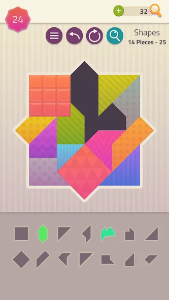 Polygrams - Tangram Puzzles (Полиграммы) [МОД Unlocked] APK Android Screenshot 4