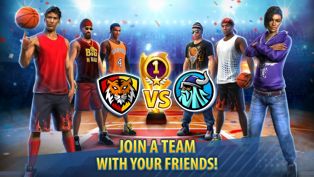 Basketball Stars: Multiplayer (Баскетбол Старс) [МОД Mega Pack] APK Android Screenshot 1