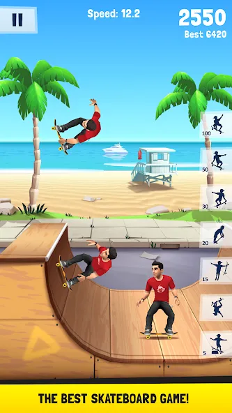 Flip Skater (Флип скейтер) [МОД Mega Pack] APK Android Screenshot 1