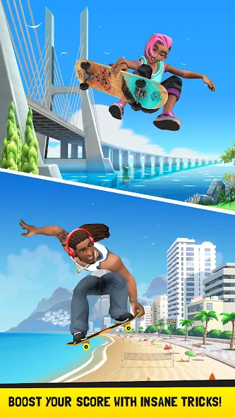 Flip Skater (Флип скейтер) [МОД Mega Pack] APK Android Screenshot 4