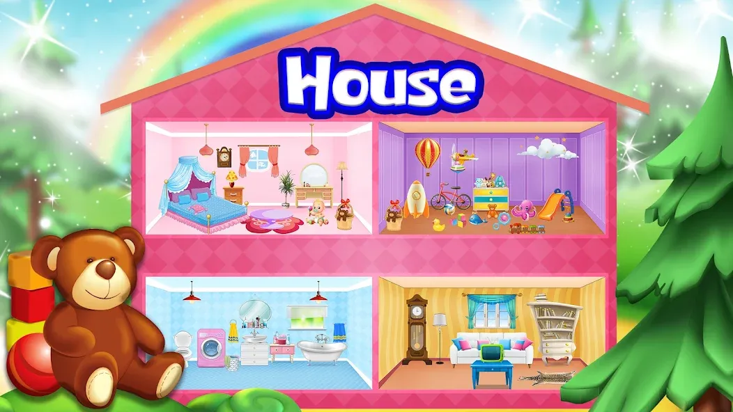 Girl Doll House Design & Clean [МОД Unlocked] APK Android Screenshot 1