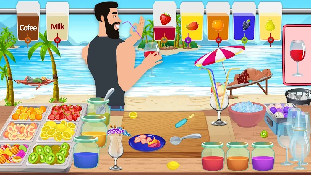 Boba cocktail:DIY recipe games [МОД Бесконечные монеты] APK Android Screenshot 1