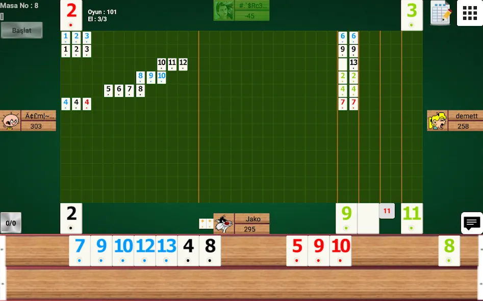 mini101 Online 101, Okey ve 51 [МОД Много денег] APK Android Screenshot 5