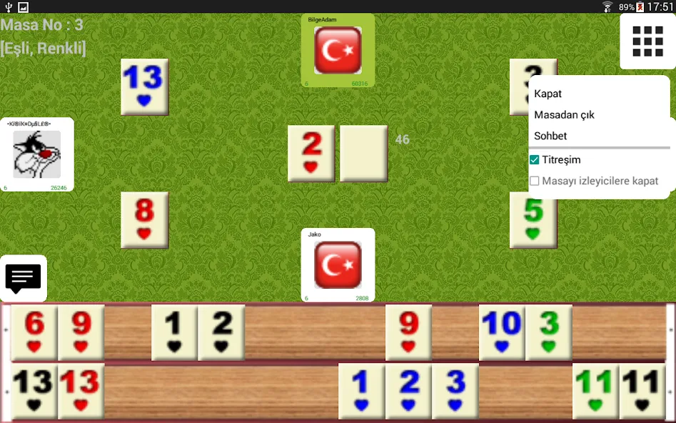 miniOKEY Online Okey Oyunu (миниОКЕЙ Онлайн Океи Ойуну) [МОД Mega Pack] APK Android Screenshot 5