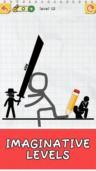 Draw 2 Save: Stickman Puzzle (Дроу 2 Сэйв) [МОД Бесконечные монеты] APK Android Screenshot 1