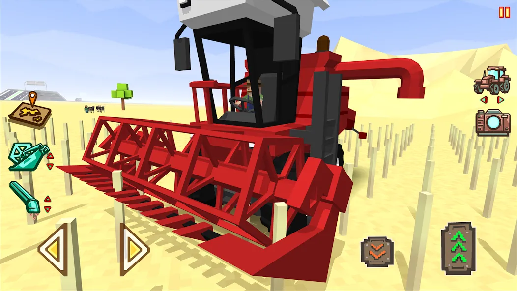 Blocky Farm Racing & Simulator [МОД Бесконечные монеты] APK Android Screenshot 1