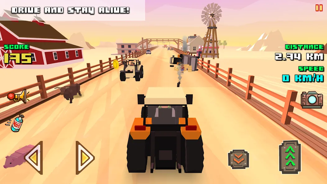 Blocky Farm Racing & Simulator [МОД Бесконечные монеты] APK Android Screenshot 2