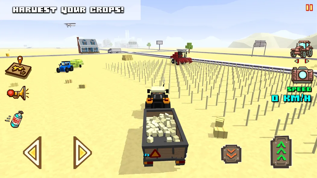 Blocky Farm Racing & Simulator [МОД Бесконечные монеты] APK Android Screenshot 4