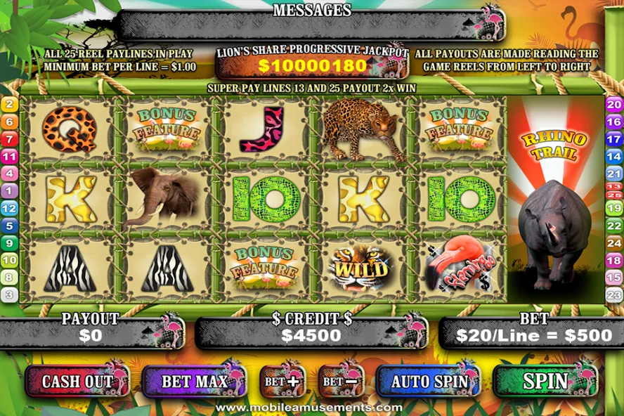 Flamingo Safari Slots (Фламинго Сафари Слоты) [МОД Меню] APK Android Screenshot 1