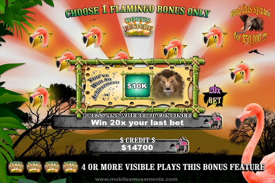 Flamingo Safari Slots (Фламинго Сафари Слоты) [МОД Меню] APK Android Screenshot 2