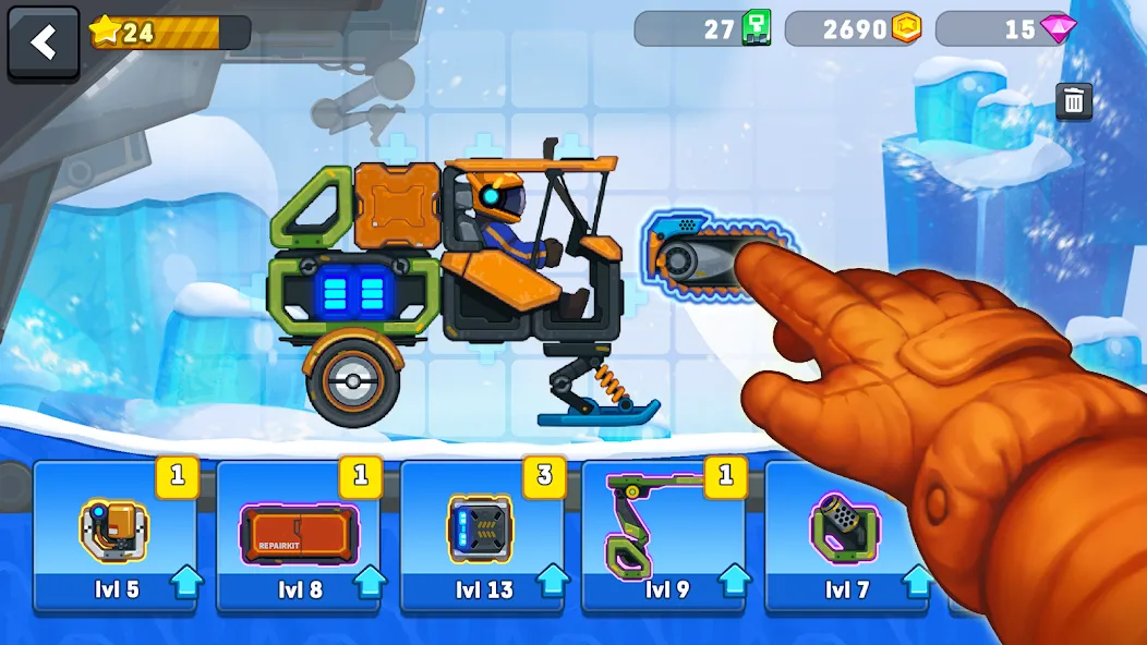 Rovercraft 2: Race a space car (Роверкрафт 2) [МОД Много денег] APK Android Screenshot 1