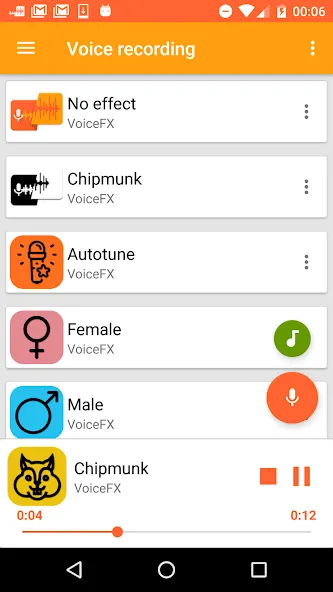 VoiceFX - Voice Changer with v [МОД Все открыто] APK Android Screenshot 1
