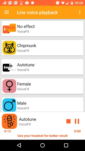 VoiceFX - Voice Changer with v [МОД Все открыто] APK Android Screenshot 5