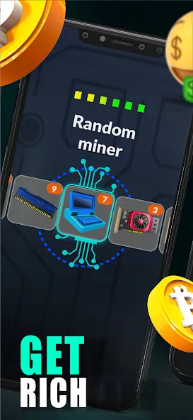 Merge Crypto Miner: Earn Money (Мердж Крипто Майнер) [МОД Много денег] APK Android Screenshot 2