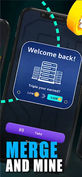 Merge Crypto Miner: Earn Money (Мердж Крипто Майнер) [МОД Много денег] APK Android Screenshot 4