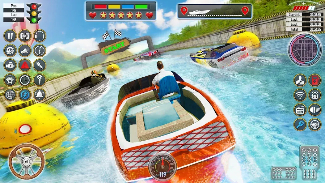 Speed Boat Racing: Boat games [МОД Mega Pack] APK Android Screenshot 1