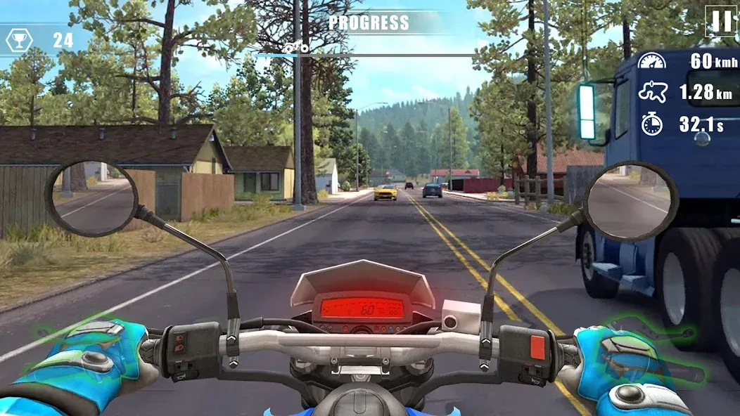 Moto Bike Race : Driving Car (Мото Байк Рейс) [МОД Все открыто] APK Android Screenshot 1