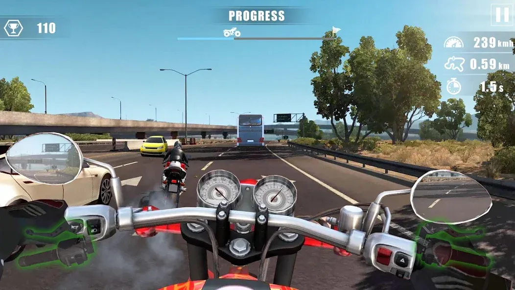 Moto Bike Race : Driving Car (Мото Байк Рейс) [МОД Все открыто] APK Android Screenshot 3