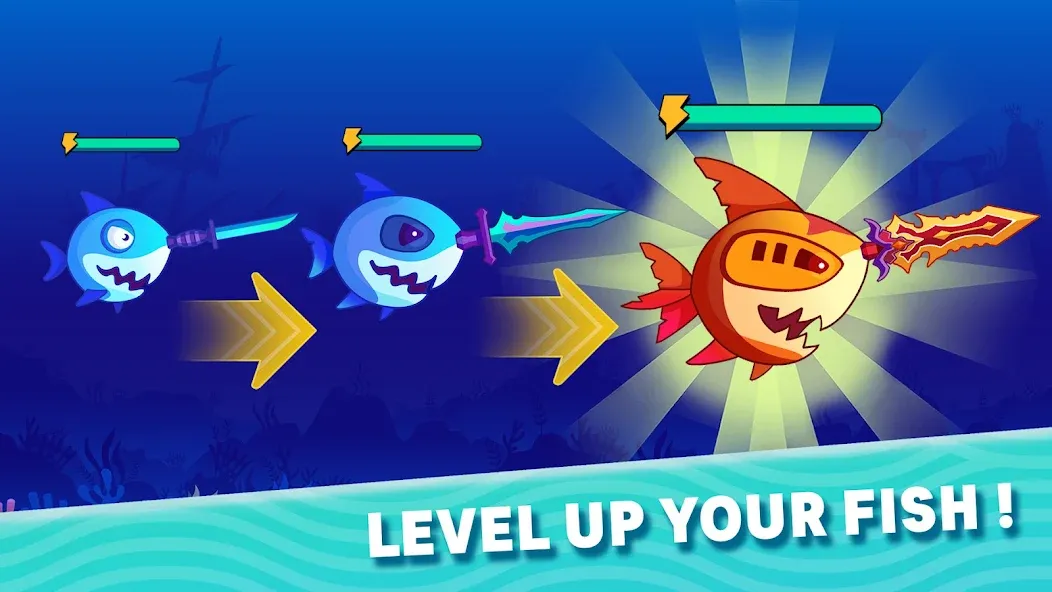 Sword Shark.io - Hungry Shark [МОД Mega Pack] APK Android Screenshot 3