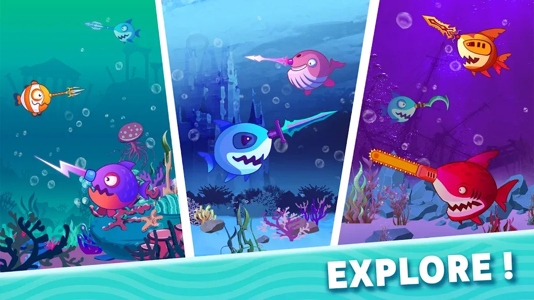 Sword Shark.io - Hungry Shark [МОД Mega Pack] APK Android Screenshot 4