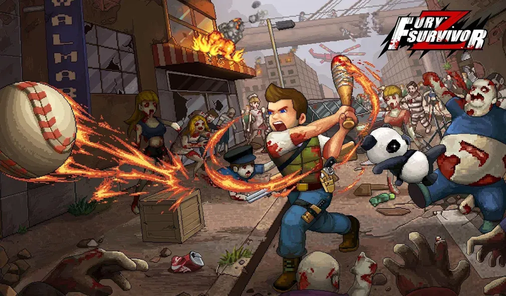 Fury Survivor: Pixel Z (Фьюри Сурвайвер) [МОД Меню] APK Android Screenshot 1